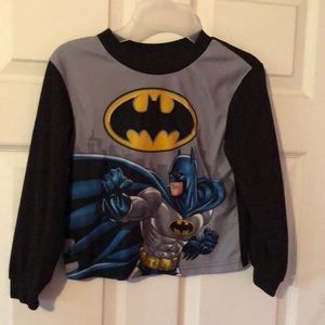 Batman Gray & Black Graphic Pajama Top Boys 6/7